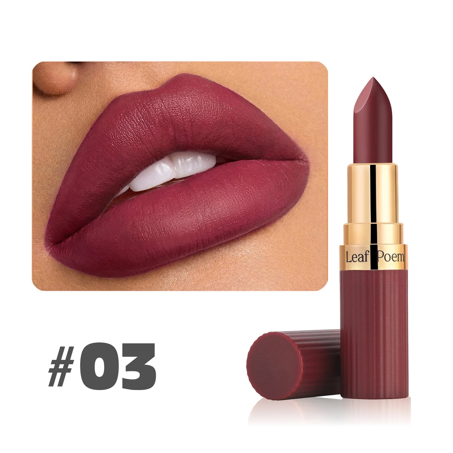 6-Color Matte Lipstick Waterproof Long-lasting Moisturizing Velvet Matte Lipstick High Pigment Lips Cosmetics Pink Lip Stick