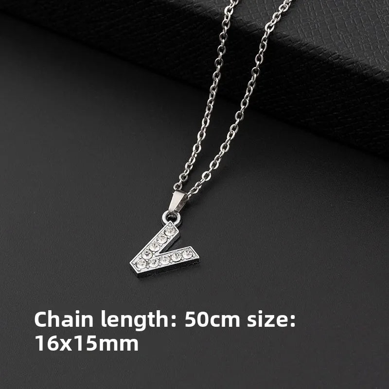 26-Letter Necklace Pendant Alphabet Jewelry Necklace Fashion Decorative Necklace