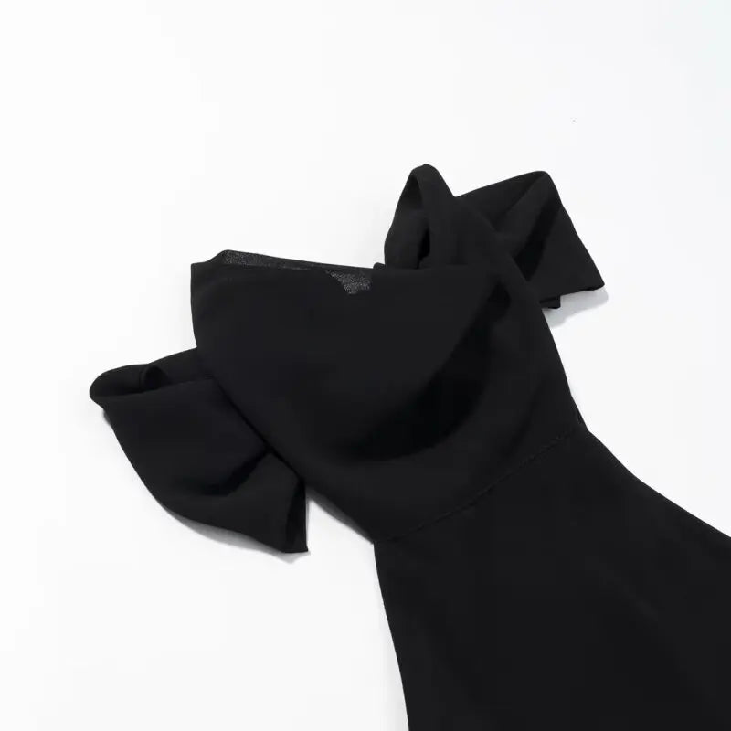 Summer Women Elegant Halter Top Bow Decor Polka Dot Backless Sleeveless Chiffon Shirt Casual Vacation Outfit