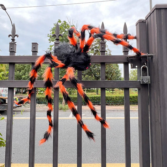 Scary Giant Fake Spiders Halloween Outdoor Decoration Hairy Spider Large Props For Outside Yard Porch Garden Decor Haunted House
