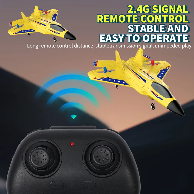 RC Plane KF803 2.4G With LED Lights RC Flying Model Glider RC Vertical Plane EPP Foam Toy Airplane Gifts For Kids