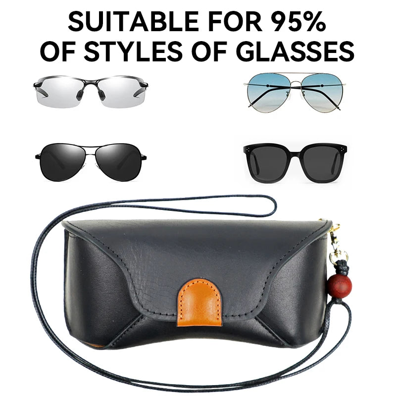 Genuine Leather Eye Glasses Bag for Eyeglass High Quality Handmade Causal Glasses Case Sunglasses Protector Pouch