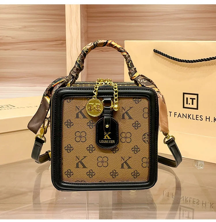 Ladies' handbag, light luxury square bag, 2026 autumn and winter new style, high-end and high designer single shoulder crossbody