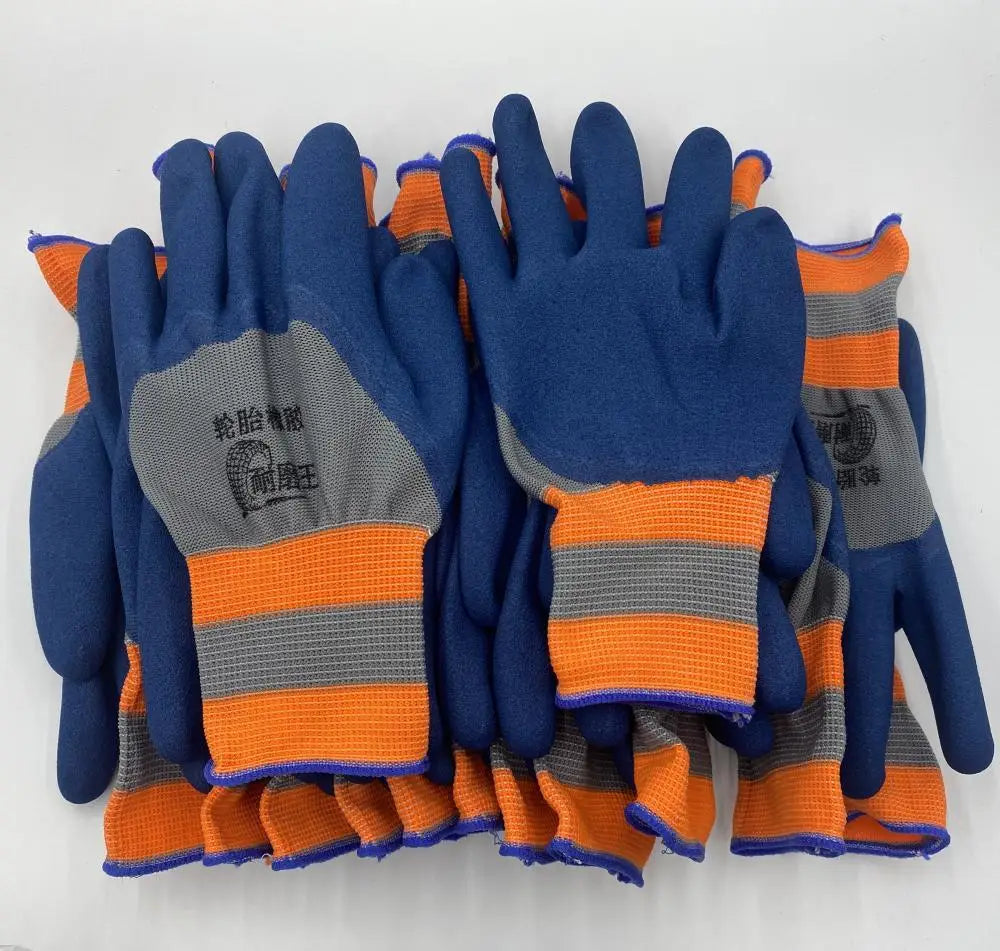 12 pairs of gardening gloves, safety work gloves, maintenance gloves, wear-resistant rubber gloves, carpenter maintenance tools