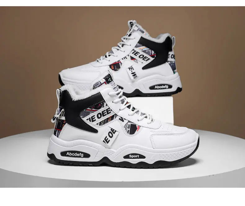 Snow Boots Men Boot High Top Winter Student Sports Plush Lace Up Anti Slip Comfortable Outdoor Warm Cold Proof Cotton Shoes