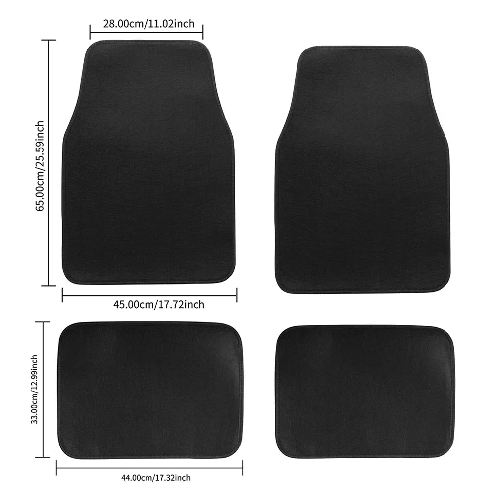 Universal Car Automotive Carpet Floor Mats 1/2/4pcs For Auto SUV Sedans Vans Accessories Dirt and Wear-resistant
