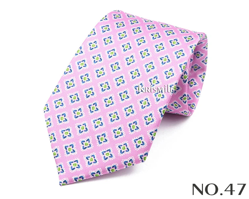 New Design Bohemian Style Necktie For Men Silk Touch Soft Blue Red Yellow Necktie Fit Wedding Party Business Office Accessory