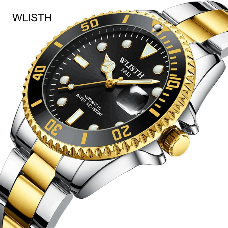 Automatic Mechanical Watch for Men Simple Business Stainless Steel Luminous Luxury Sports Mechanical Watch Man reloj hombre