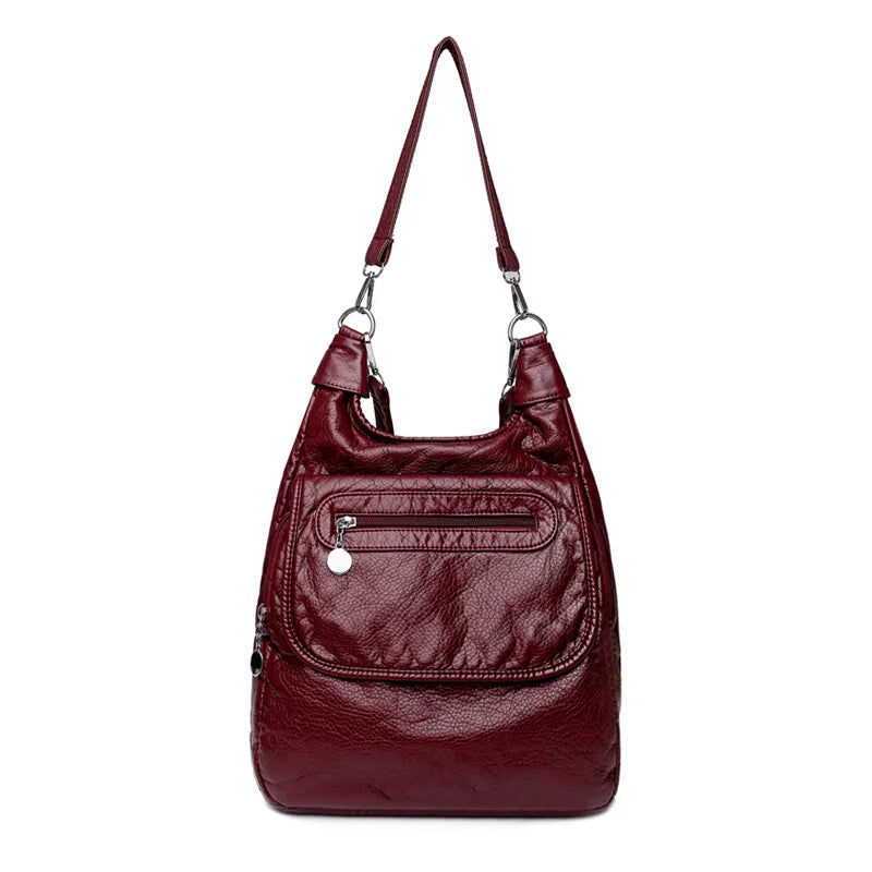 Multifunction Bags Purses High Quality Bookbag Soft Leather School Bags For Teen Girls Ladies Travel Large Capacity Mochilas
