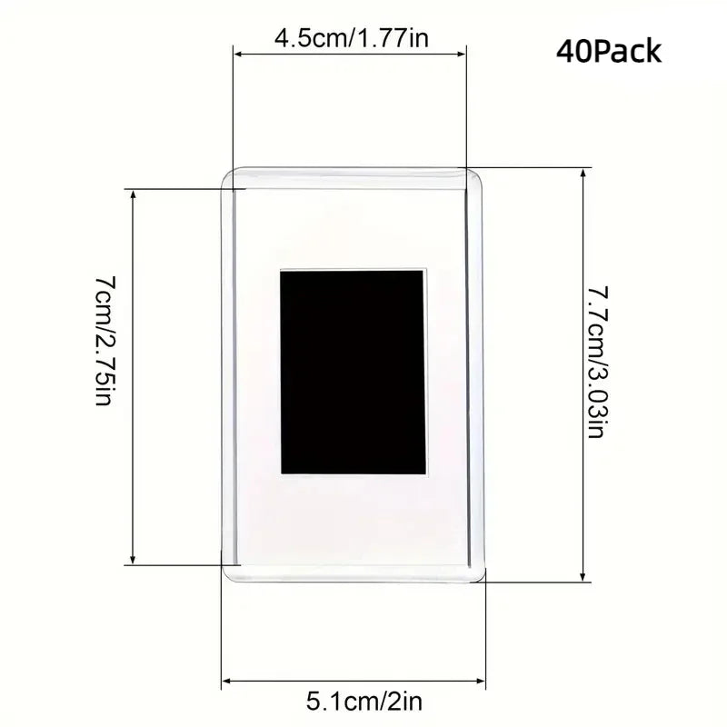 12/20/40pcs Pack Magnetic Photo Frames Suitable for Refrigerator-Mini Magnetic Picture Frames with Hold,Blank Plastic Frames