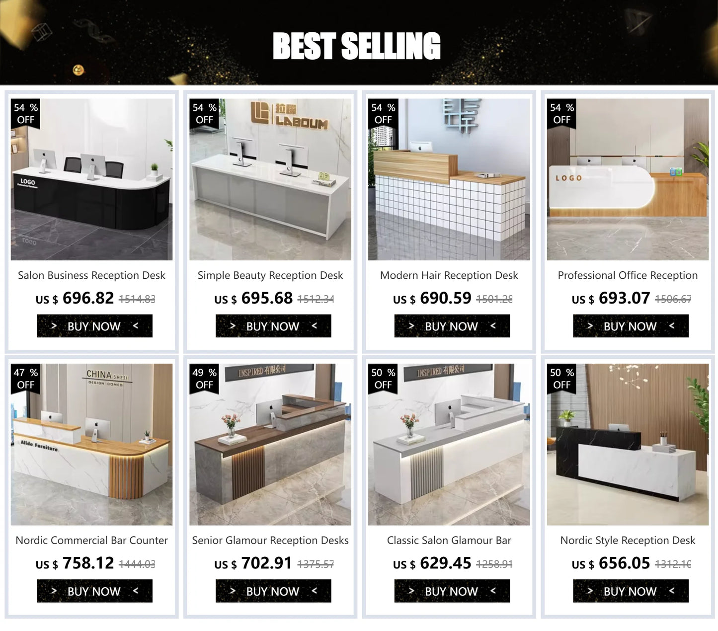 Modern Salon Bar Counter Simple Beauty Small Clinic Hair Salon Reception Desk Escritorio De Recepcion Commercial Furniture