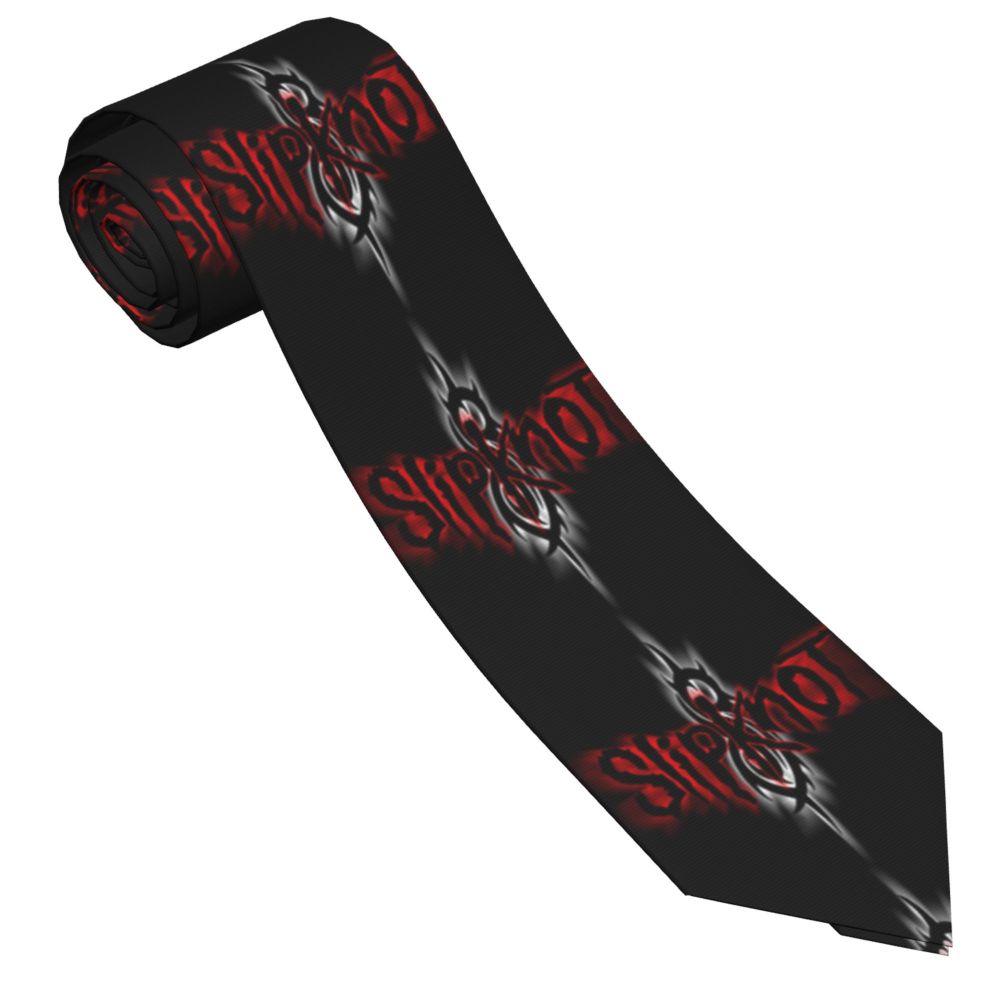 Slipknots Neckties Men's Customized Silk Heavy Metal Rock Music Gift Neck Tie for Office