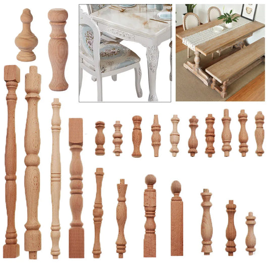 European Style Solid Wood Carved Furniture Foot Legs Cabinet Seat Feets Vintage Home Decor Decoration Accessories
