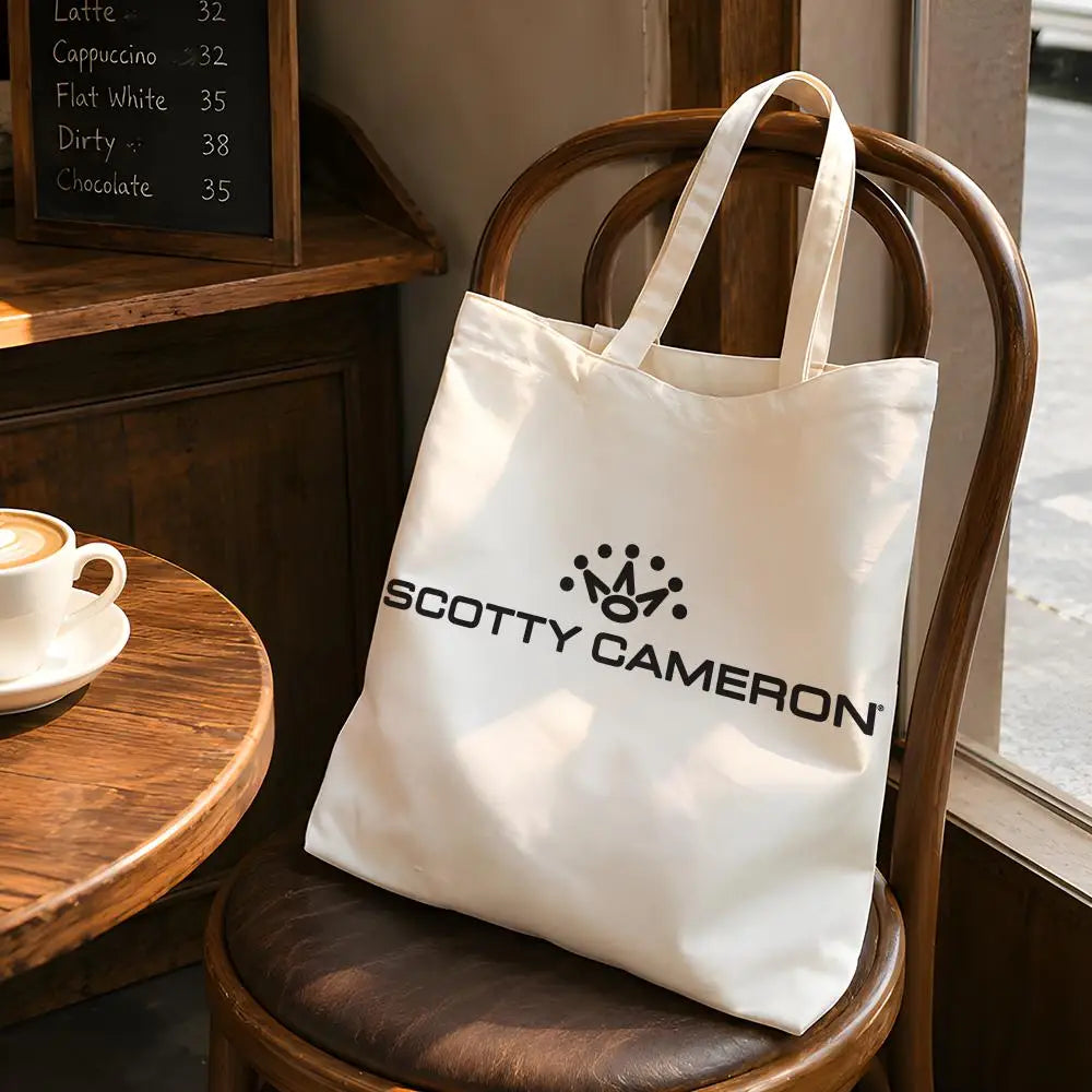 Sport S-Scotty C-Cameron Storage Bags Reusable Canvas Tote Suitable for School Class Commuting Shopping as Gifts