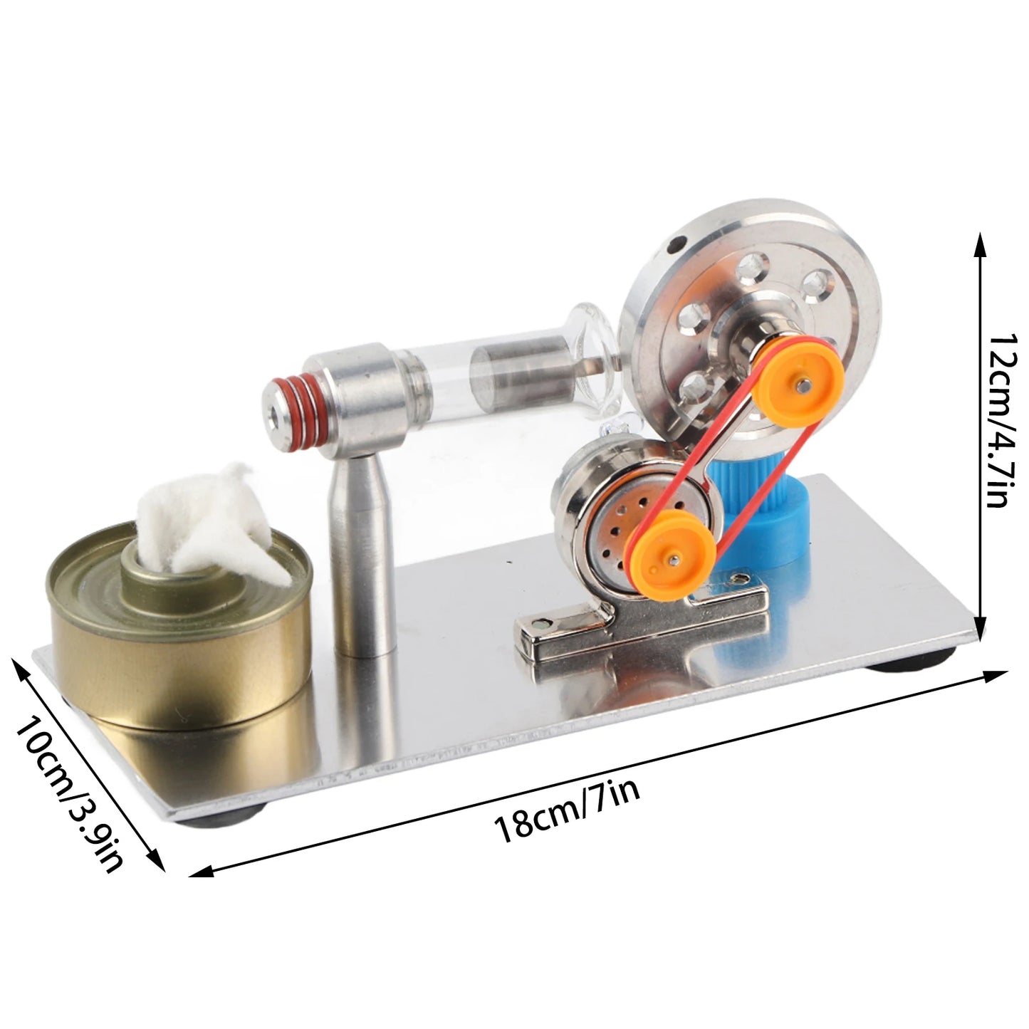 Stirling Engine Generator Single Cylinder Sterling Engine Model Steam Power Physics Science Laboratory Teaching Tool