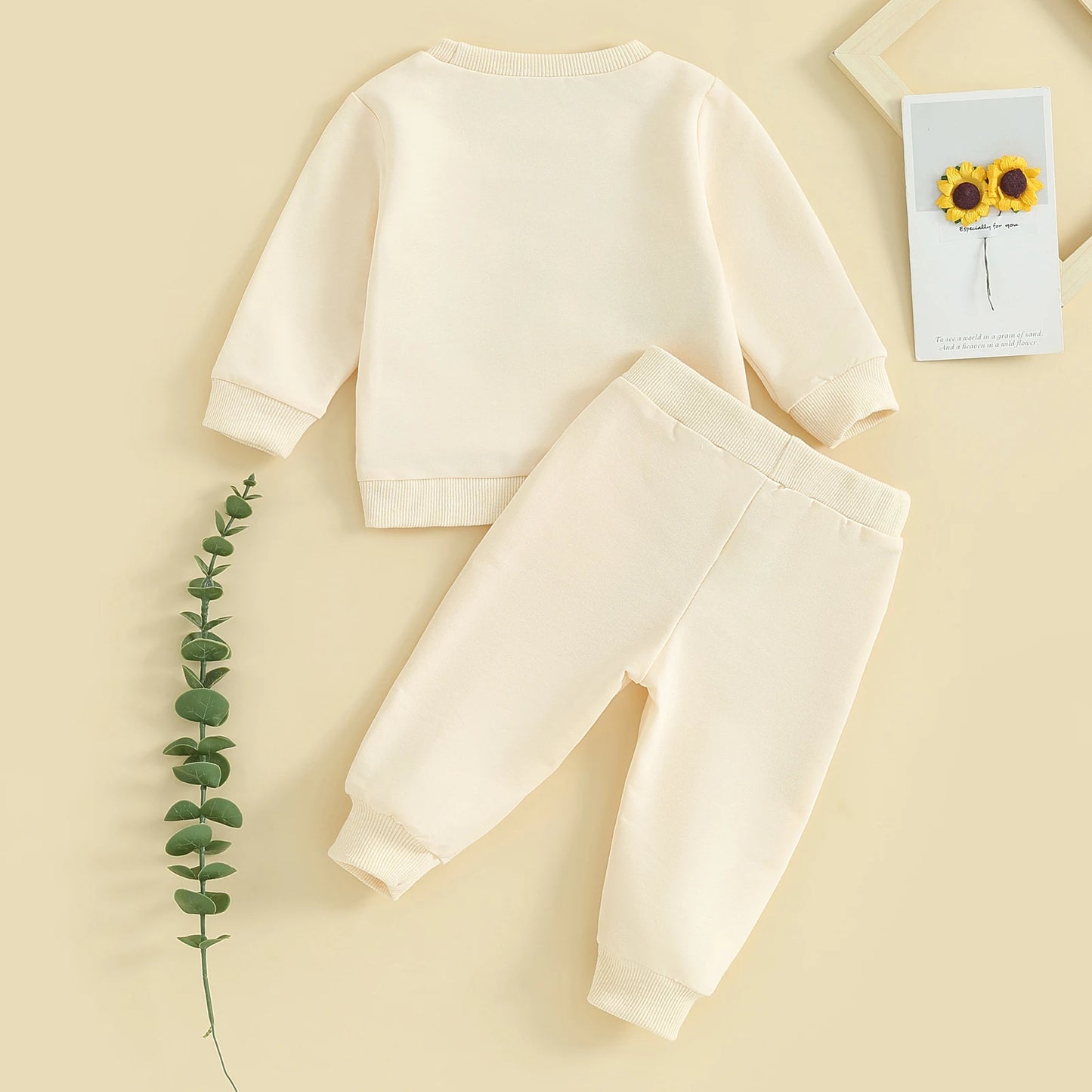 Baby Girl Clothes Newborn Infant Fall Winter Outfits Love Embroidery Long Sleeve Crewneck Sweatshirts Pants 0-24M
