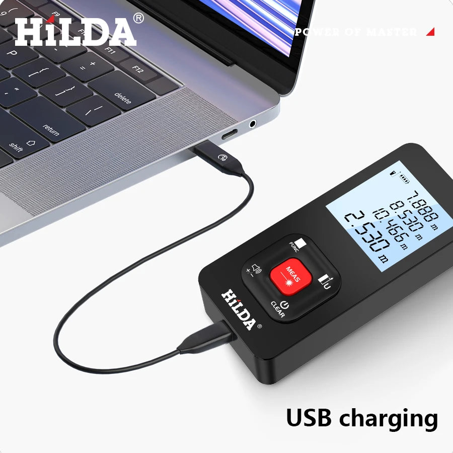 HILDA Laser Rangefinder Distance Meter Rangefinder Laser Tape Range Finder Building лазерный дальномер 120M /100M/50M