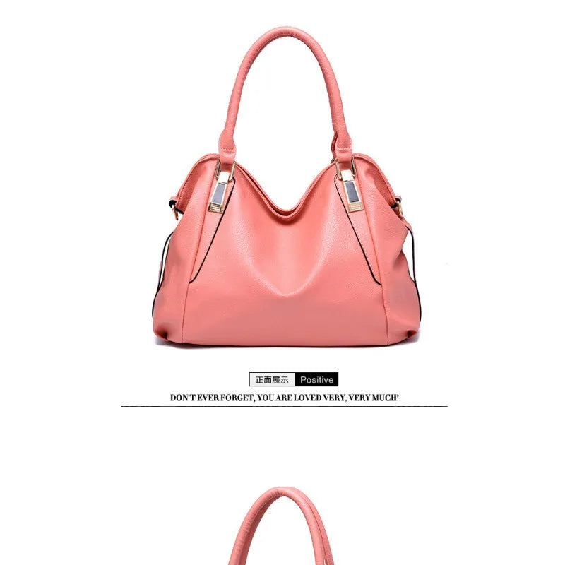 Ladies' leather bag, soft leather, mother's bag, simple middle-aged women's bag, large capacity handbag, crossbody bucket bag