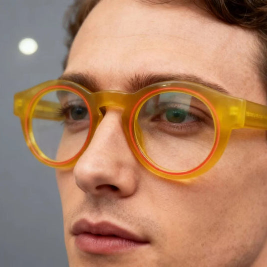 Acetate Glasses Frames Retro Round Men's And Women's Glasses High-quality Optical Prescription Frames