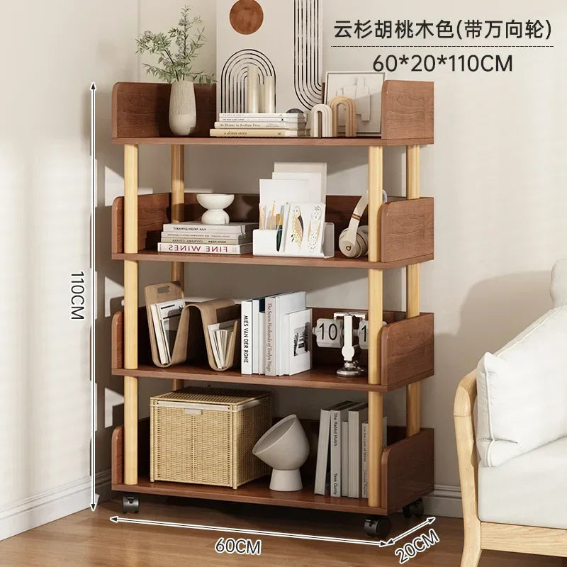 Modern Office Staggered 6-Shelf Luke Bookcase Storage Shelves  Kids Bookshelf Bookcase Display Libreria Mobile Library Furniture