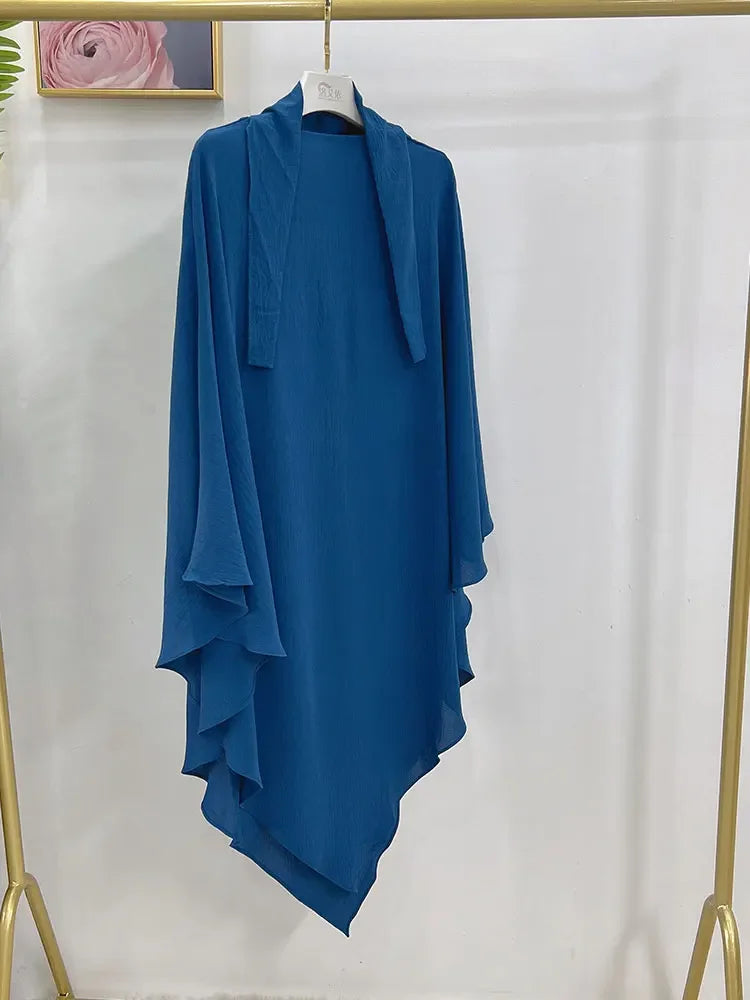 Eid Muslim Long Khimar Prayer Hijab for Women Ramadan Wrap Overhead Prayer Scarf  Islamic Dubai Saudi Niqab Headscarf 2024