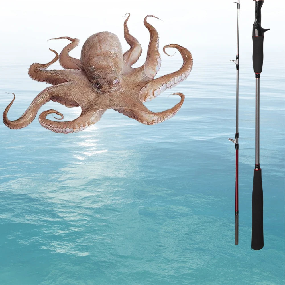 FISHINGFANS Cuttlefish Fishing Rod ML MH  1.5m 1.6m 1.75m Saltwater Squid Boat Fishing Rod Sensitive Light Jigging Rod