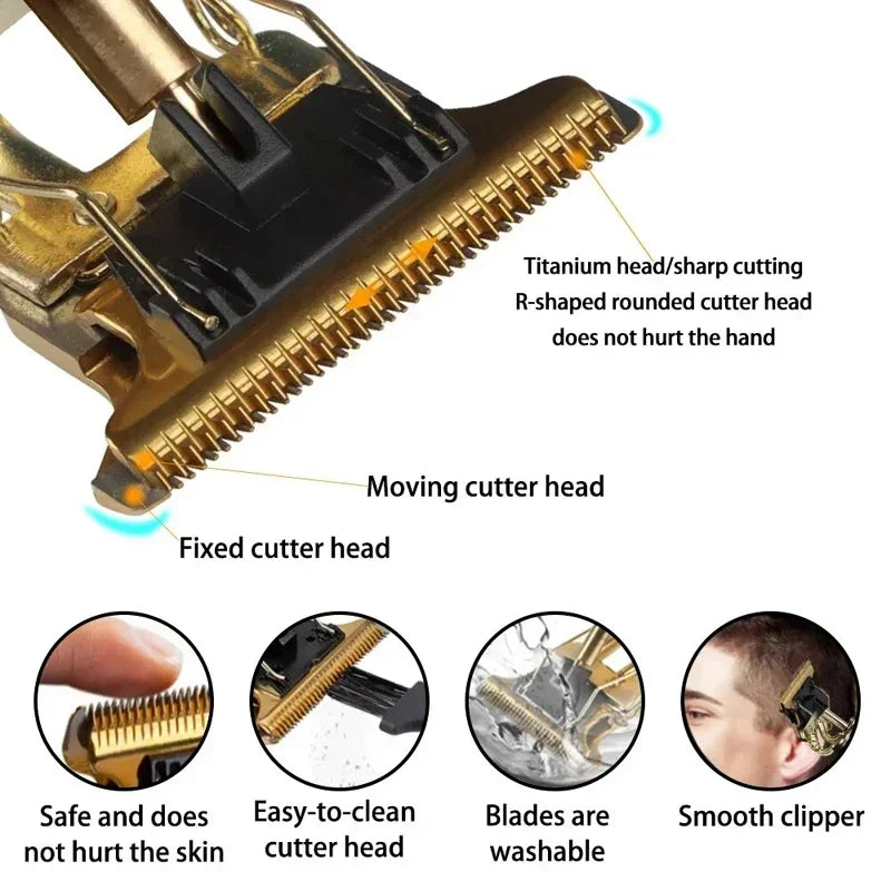 Electric Hair Cutting Machine Vintage T9 Clipper Hair Rechargeable Man Shaver Trimmer For Men's Barber Professional New Hot Sale