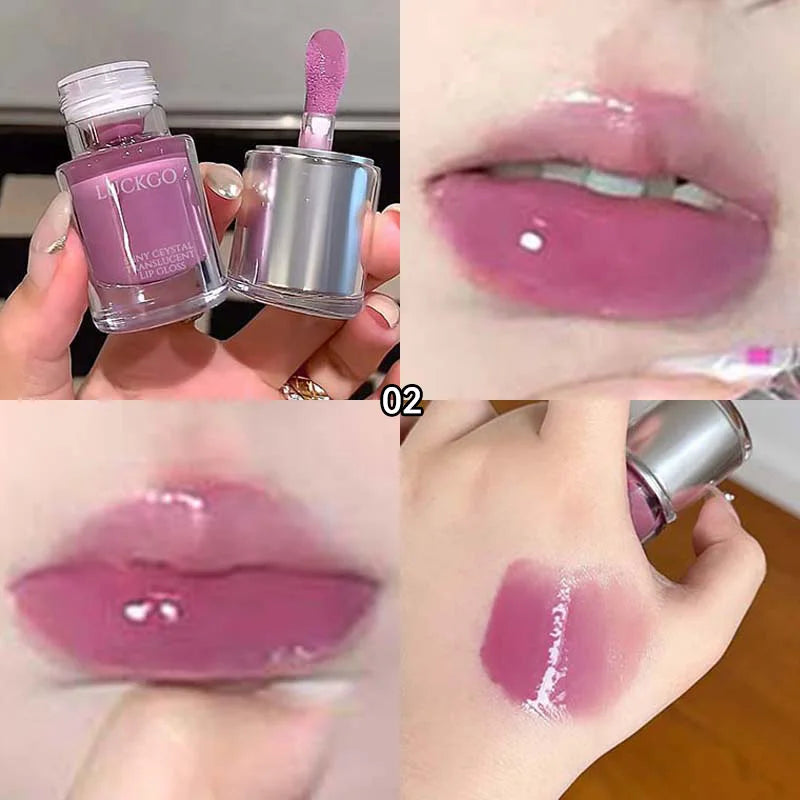 Shiny crystal through lips honey, moisturizing mirror moisturizing overlay, natural color lip glaze, moisturizing easy makeup