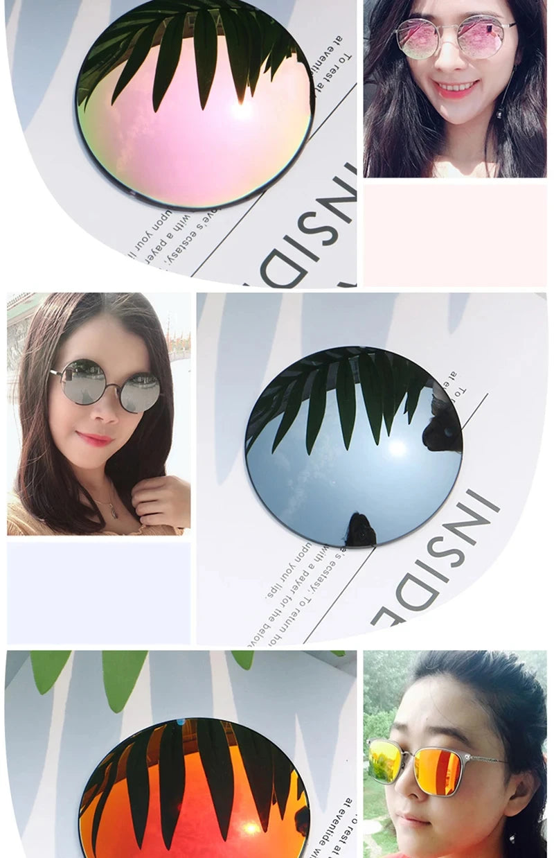 Polarized Optical Sunglasses Lenses 1.56 1.61 1.67 Mirror Prescription Myopia Aspheric UV400 Driving Sun Glasses colorful Lens