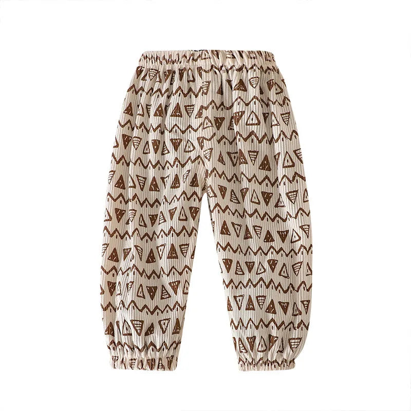 Summer Kids Casual Pants 1-6Y Simple Boys Grid Sweat Pants Korean Loose Thin Children Striped Letter Trousers