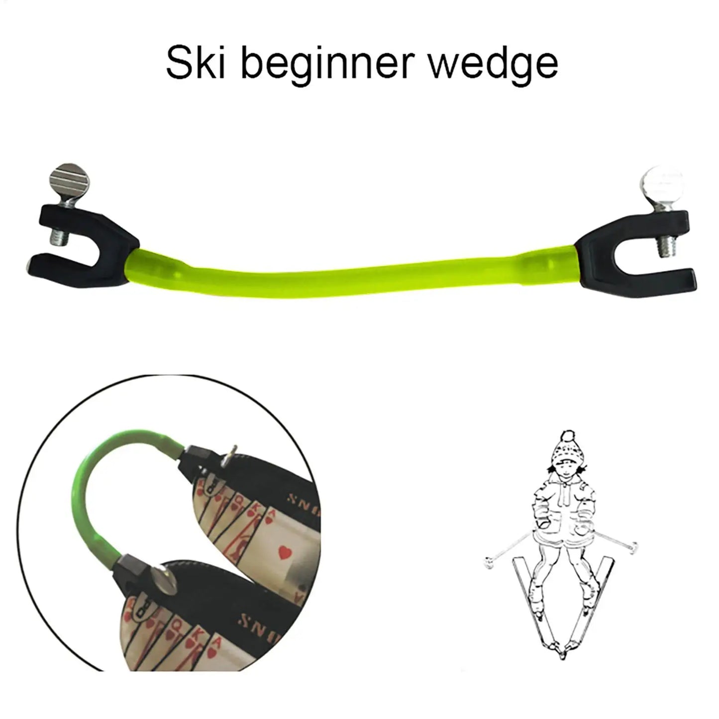 Snowboard Connector Stainless Steel Ski Trainer Easy Snow Ski Training Tools Ski Practice Aid for Beginners Kids Adults