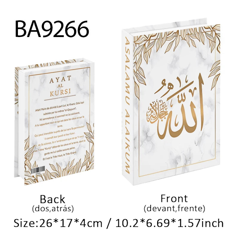 Islamic Mosque Kabaa Luxury Fake Book Home Decor Decorative Books Storage Box Simulation Book Coffee Table Interior Decoration
