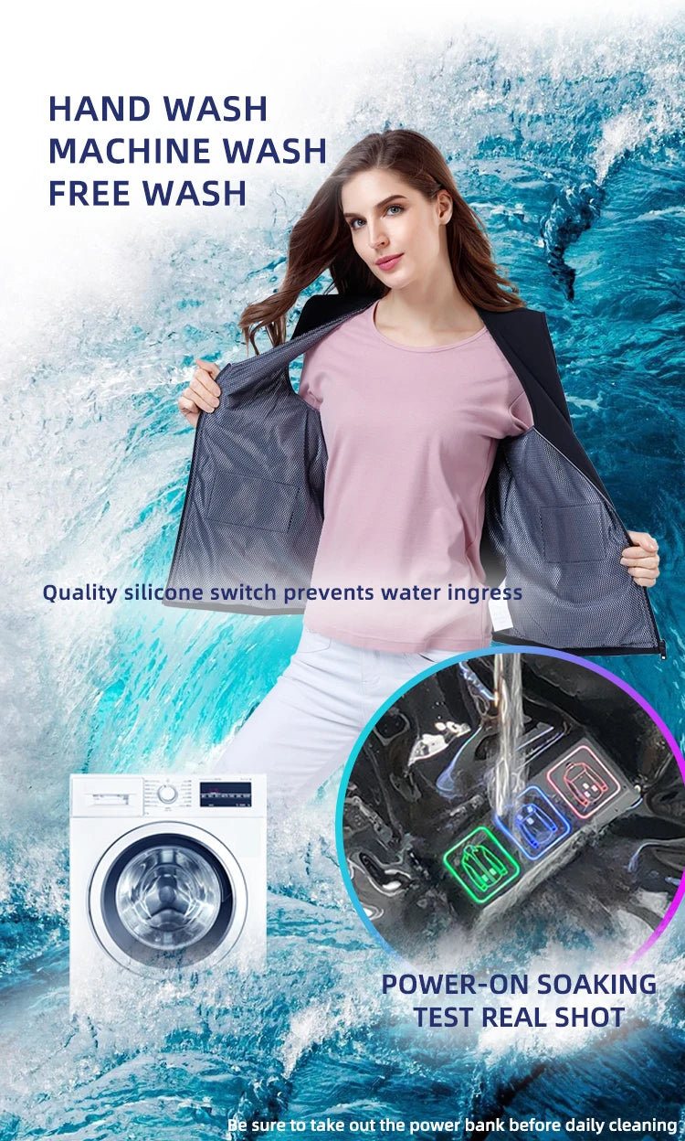 2024 Winter Mens Thermal Clothing Electrical Cotton Heated Vests USB Heating Down Jacket Warm Sleeveless Women Fishing Hunting