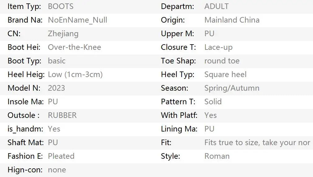 2024Shoes For Women  Knee High Boots Red Black White Tall Boots Woman Pleated Low Heel Casual Leather Female Long Shoes