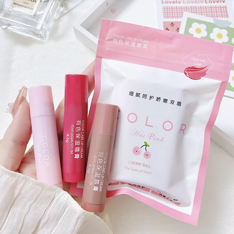 Colored moisturizing lip balm lipstick moisturizing, moisturizing, diluting lip lines, anti-drying lip balm Care