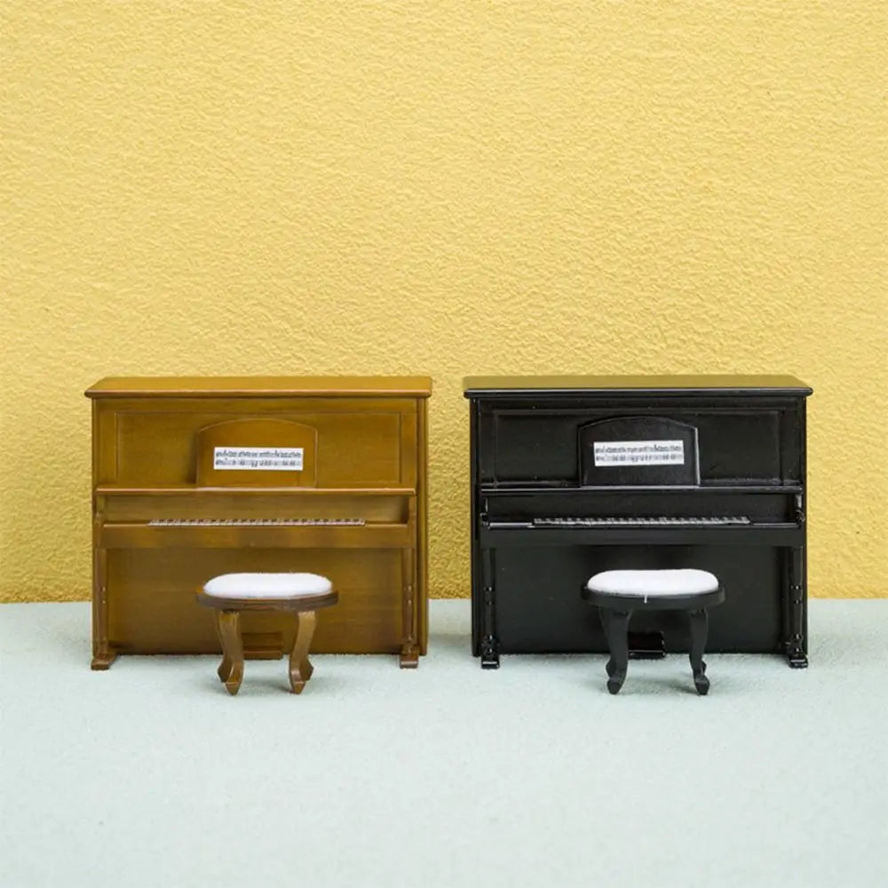 Playing House Dollhouse Musical Instruments 1/12 Doll Piano Craft Wood Multicolor Miniature Pianoforte Doll Accessories