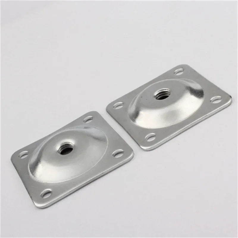 6pcs Wooden Leg Connector Coffee Table Leg Bevel Iron Sheet Hardware Square Nut Table Connector Sofa Cover Thickened