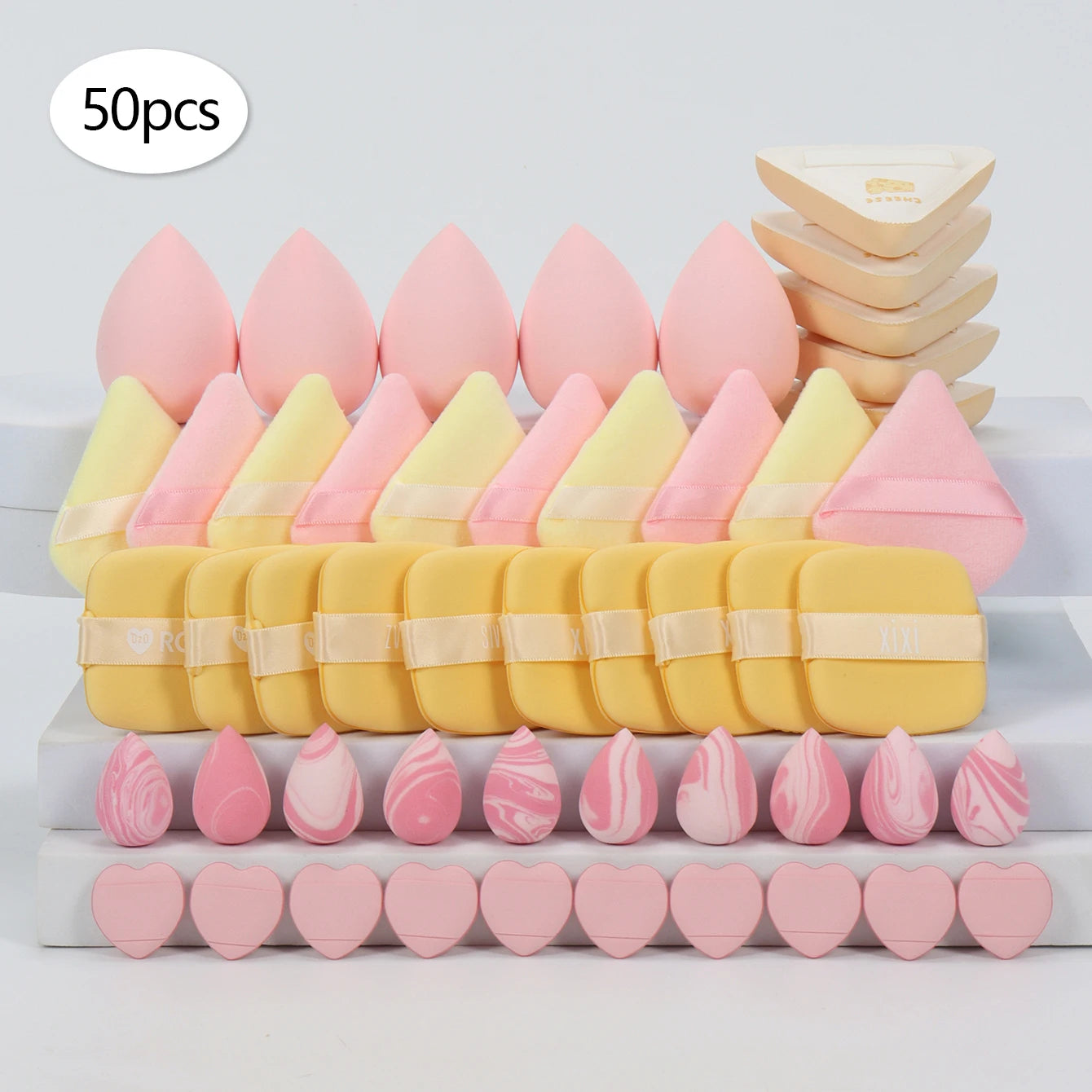 10/20/30/40/50-Piece Set of Multifunctional Makeup Tools, Expands When Exposed to Water, Suitable for All Skin Types