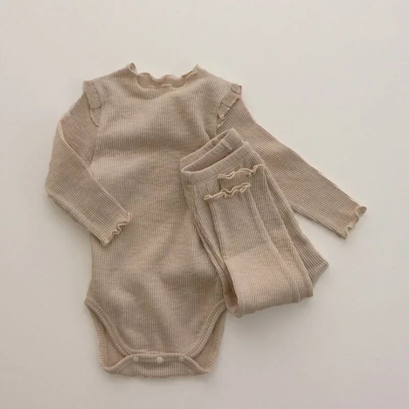 Newborn Baby Girl Clothes Suits Cotton Spring Autumn Infant Bodysuit + Leggings Baby Girl Outfit