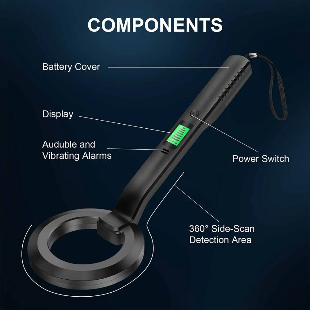Metal Detector Gold Silver Detector Gold Search Treasure Getector Gold Finder 360 Degree Handheld Alarm Coil Metal Detect Tool