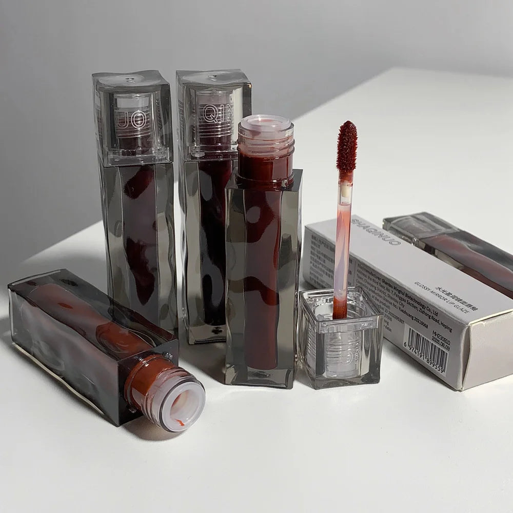 Moisturizing Mirror Lip Glaze Waterproof Sweatproof Long Lasting Lip Gloss Non-stick Cup Easy To Apply Liquid Lipstick Cosmetics