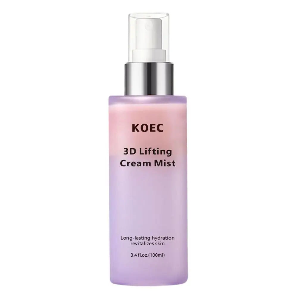 KOEC 3D Lifting Skin Care Set - 3D Face & Neck Lifting Cream, Ampoule & Cream Mist Enhance Elasticity Strengthen Skin Barrier