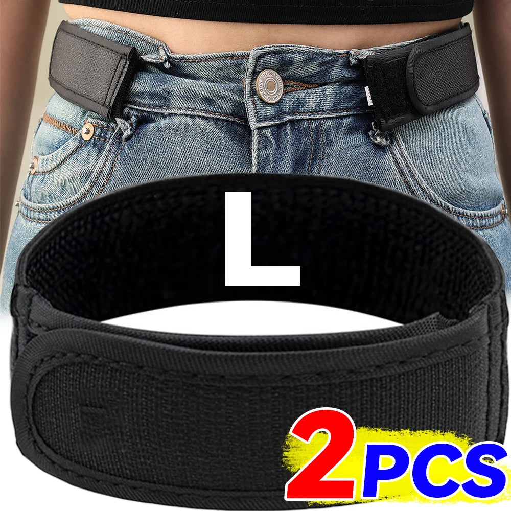 Men's Ultra-Soft Buckle Free Waist Belts Fashion Comfortable No Buckle Elastic Belts Stylish Unisex Jeans Loop Buckle-Free Belt