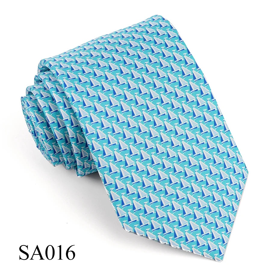 Tailor Smith 100% Silk Ties For Men Fashion Necktie With Bee butterfly sailboat  Animal Pattern Tie Father's Day Birthday Holida