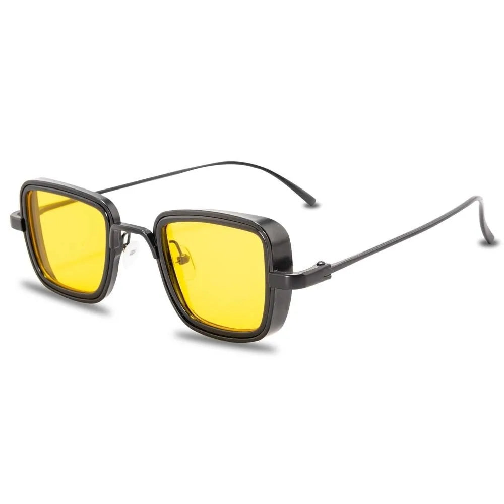 Lightweight Retro Square Sunnies Gradient Sunshade Eyewear Unisex Polarizing Lens Sunglasses Alloy Indian Style Anti-UV Glasses