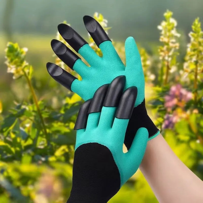 Gardening Gloves with Claws Breathable Waterproof Working Digging Planting Sting-Resistant Non-slip Protective Latex Gloves