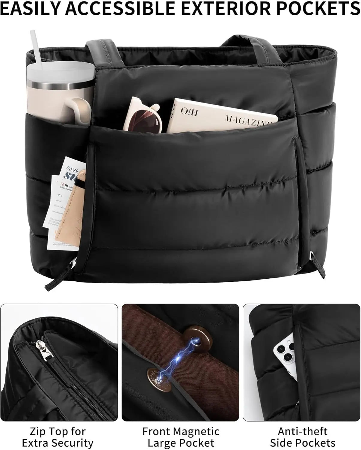Women Tote bag large-capacity shoulder bag multi-functional travel toiletry makeup bag