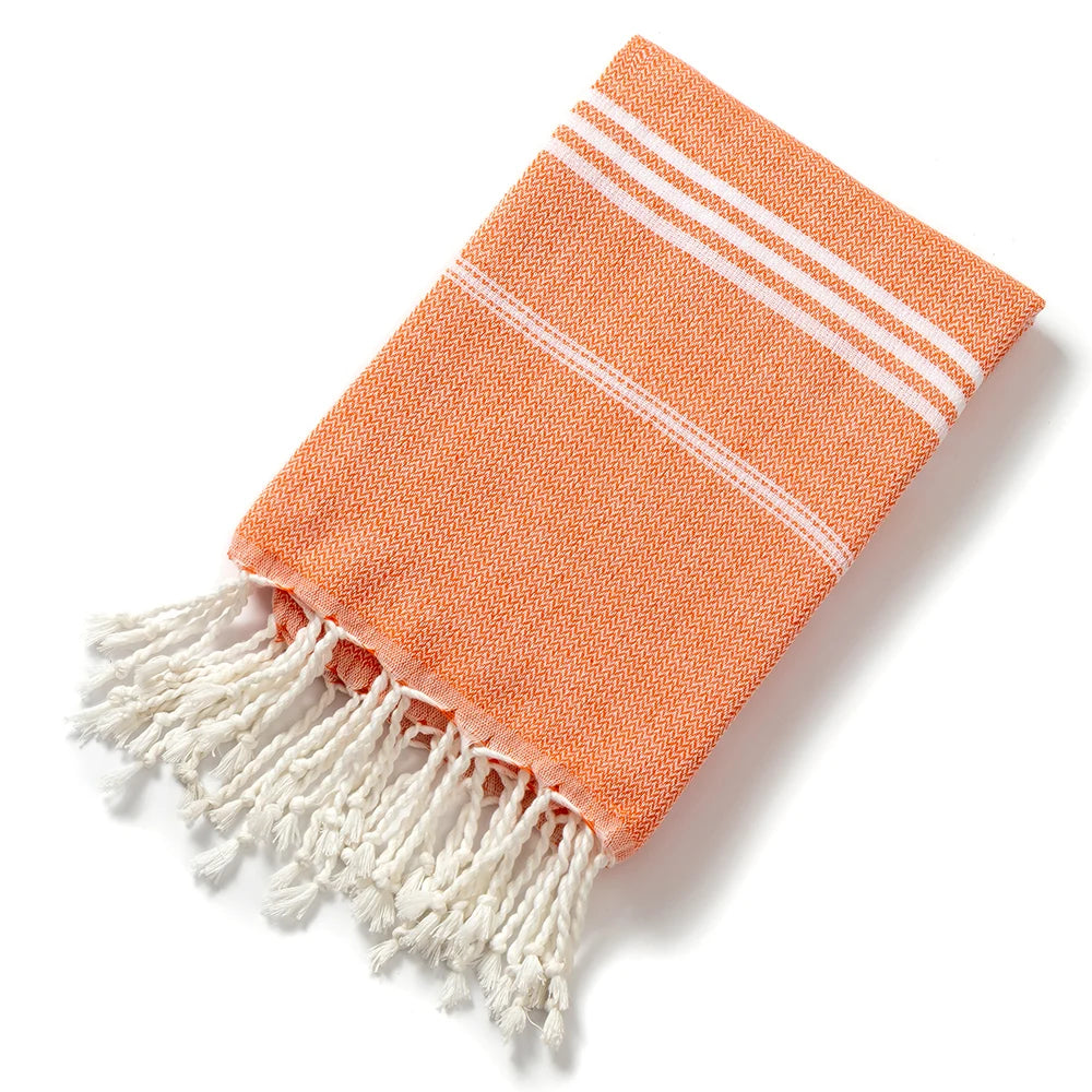 Cotton Turkish Beach Towel 90*180CM Sauna Spa Gym sports Fitness Fringed Bath Towel kitchen Soft Absorbent Quick drying towels