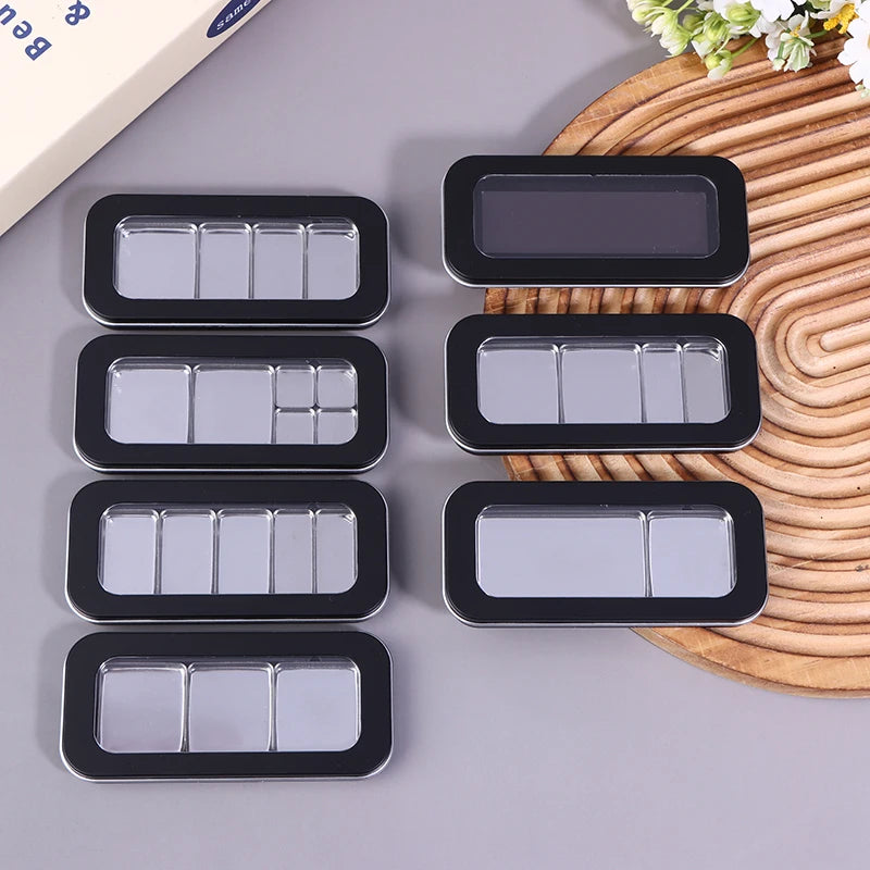 Refillable Magnetic Eyeshadow Palette Empty Black Clear Makeup Storage Case DIY Cosmetic Container for Lipstick Foundation Blush