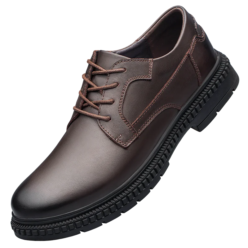 Classic Brand Men's Genuine Leather Casual Shoes Thick Soled Men's Workwear Business Shoes High-end Oxford Shoes Versatile